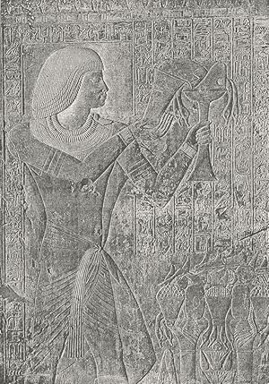 Fig. 100 Egyptian type: Bas-relief ornamenting the tomb of Sheikh Abd-El-Gurnah, at Thebes