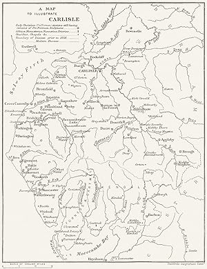 Bild des Verkufers fr A Map to illustrate Carlisle zum Verkauf von Antiqua Print Gallery