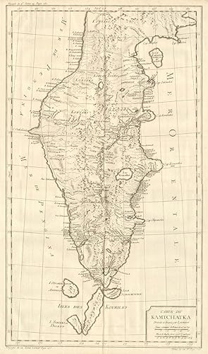 Carte du Kamtchatka Dressée et Gravée par Laurent