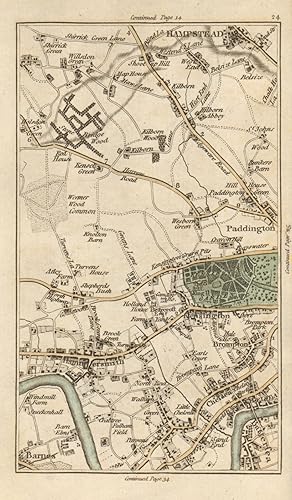 [Map section 24] This antique map section contains all or part of the following modern suburbs/to...