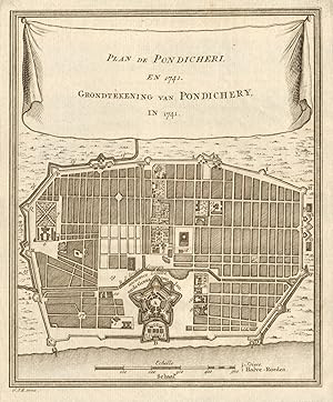 Plan de Pondichery, en 1741 [Plan of Pondicherry, in 1741]