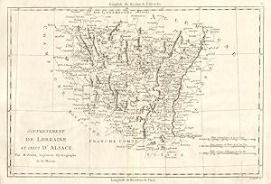 Imagen del vendedor de Gouvernement de Lorraine et celui d'Alsace [The Provinces of Lorraine and Alsace] a la venta por Antiqua Print Gallery