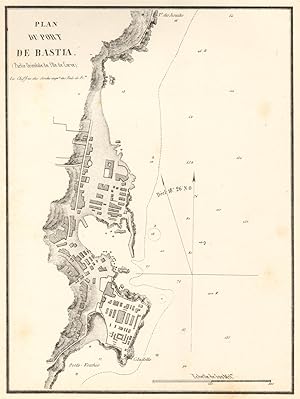 Plan du port de Bastia (partie orientale de l'ile de Corse) [Plan of the port of Bastia (eastern ...