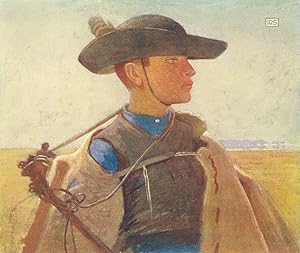 Seller image for A Young Magyar Csikos on the great Puszta of Hortobagy for sale by Antiqua Print Gallery