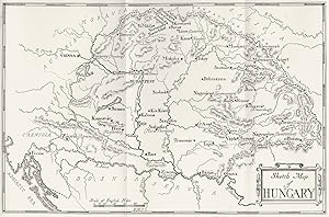 Bild des Verkufers fr Sketch map of Hungary zum Verkauf von Antiqua Print Gallery