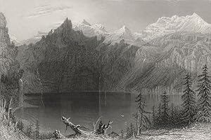 Imagen del vendedor de Lake at the foot of the Blumlis Alp (in the Ascenthal) a la venta por Antiqua Print Gallery