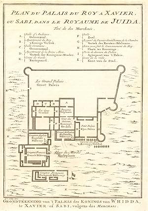 Plan du Palais du Roy à Xavier ou Sabi, dans le Royaume de Juida, tiré de des Marchais [Plan of t...