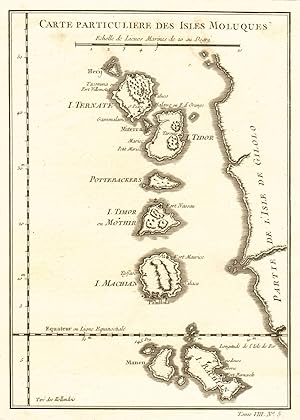 Carte particulière des Isles Moluques [Map of the Maluku islands - Ternate, Tidore, Mare, Moti, M...