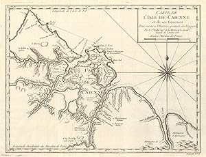 Carte de IIsle de Caienne et de ses environs [Map of the island of Cayenne]
