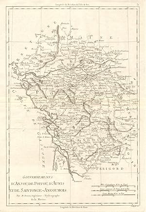 Seller image for Gouvernements d Anjou, de Poitou, d Aunis, et de Saintonge-Angoumois [The Provinces of Anjou, Poitou, Aunis, and Saintonge-Angoumois] for sale by Antiqua Print Gallery