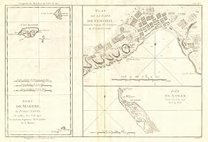 Isles de Madere, de Porto Santo, et celles des Salvages // Plan de la Rade de Funchal, Extrait du...