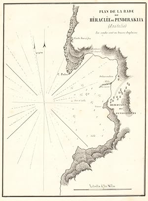 Plan de la Rade Heraclee ou Penderaklia (Anatolie) [Plan of the Harbour of Eregli (Anatolia)]