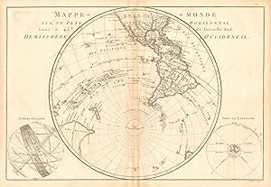 Mappe-monde sur un plan horisontal, situé à 45 degrés de latitude Sud, hémisphère Occidental [Map...