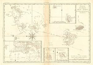 [Cook 3e Voyage] Carte des Isles des Amis // Plan du Havre de Tongataboo // Tabouai Island // Man...