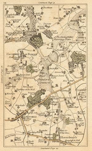 [Map section 19] This antique map section contains all or part of the following modern suburbs/to...