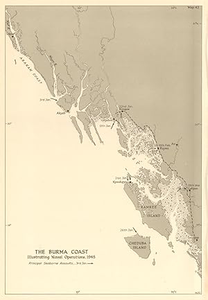 The Burma Coast, illustrating Naval Operations, 1945