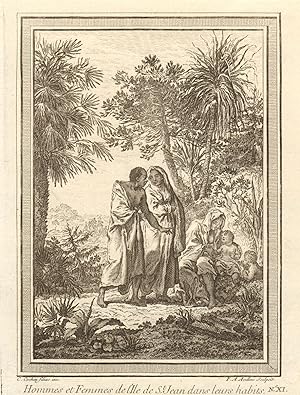 Seller image for Hommes & Femmes de l lsle de St. Jean dans leurs habits [Men & Women of Brava in their clothes] for sale by Antiqua Print Gallery