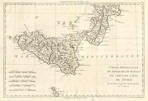 Partie Méridionale du Royaume de Naples et celui de l'isle de Sicile [The southern part of the Ki...