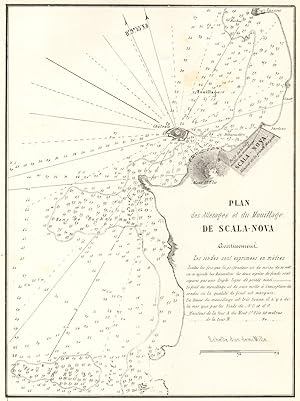 Plan des Atlerages et du Mouillage de Scala-Nova [Plan of the moorings and anchorage of Kusadasi]