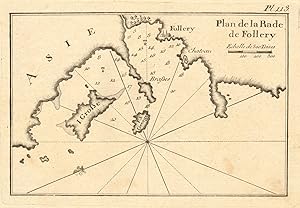 Plan de la Rade de Follery [The western coast of the Karaburun Peninsula south to Cesme, with the...