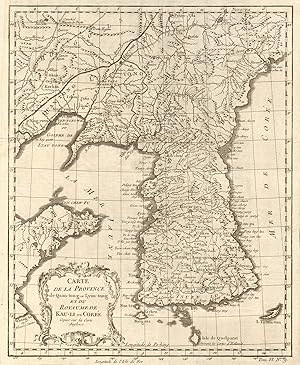 Carte de la Province de Quan-tong ou Lyau-tong, et du Royaume de Kau-Li ou Corée [Map of Liaoning...