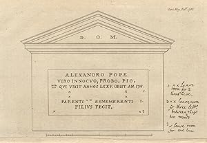 [Pope's design for his father's monument]