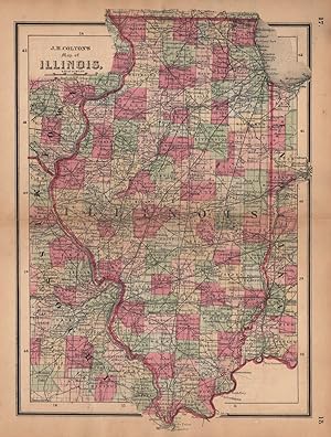 J. H. Colton's map of Illinois