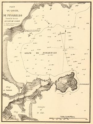 Plan du Golfe de Pinarello, situé à la cote orientale de l'ile de Corse [Plan of the Gulf of Pina...
