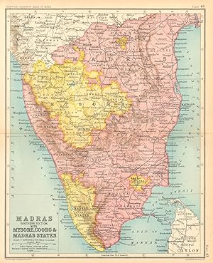 Madras (Southern Section), with Mysore, Coorg & Madras States