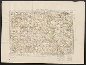 Ordnance Survey of England and Wales Second War Revision 1940 sheet 45 BUXTON & MATLOCK