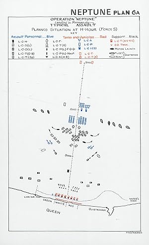 6A. Operation "Neptune". Landing in Normandy. Typical Assault, planned situation at H-Hour (Force...