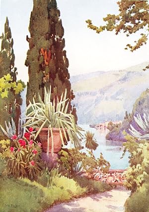 Imagen del vendedor de In the Garden of the Villa Arconati, Lago di Como a la venta por Antiqua Print Gallery