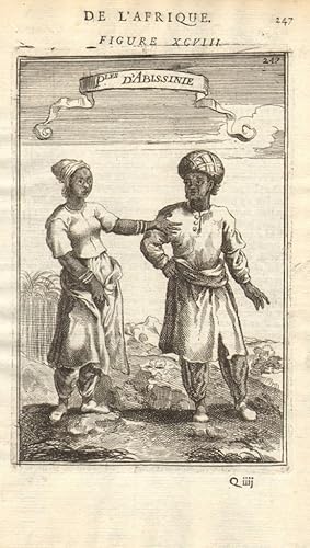 Bild des Verkufers fr P(eup)les d'Abissinie - De L'Afrique zum Verkauf von Antiqua Print Gallery