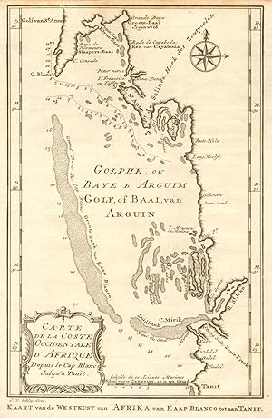 Carte de la Coste Occidentale dAfrique, depuis le Cap-Blanc jusqua Tanit [Map of the west coast...