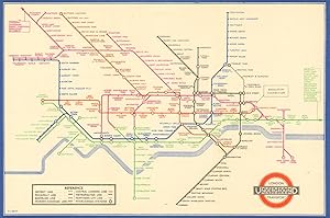 London Underground Transport - Railway Map No 1. 1937