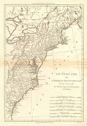 Les Etats Unis de l'Amérique Septentrionale, partie Orientale [The United States of North America...