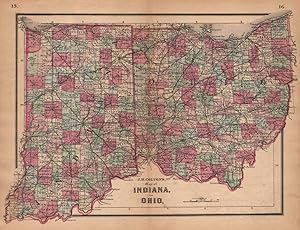 J. H. Colton's map of Indiana and Ohio