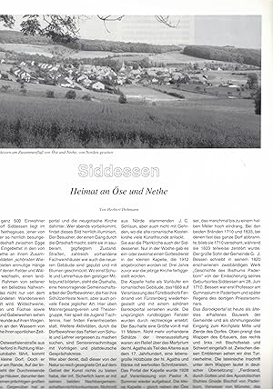 Imagen del vendedor de Siddessen. Heimat an se und Nethe (in: Die Warte Nr. 70 / Sommer 1991 / 52. Jahrgang) a la venta por Paderbuch e.Kfm. Inh. Ralf R. Eichmann