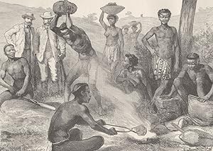 Zulu blacksmith forging an Assegai