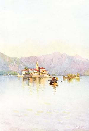 Imagen del vendedor de Isola Pescatori and the Sasso di Ferro, Lago Maggiore a la venta por Antiqua Print Gallery