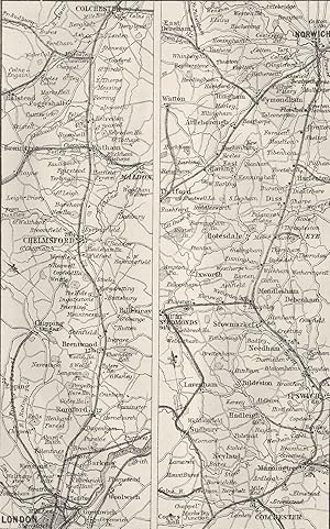 Imagen del vendedor de Great Eastern Railway-London to Ipswich, Bury, and Norwich a la venta por Antiqua Print Gallery