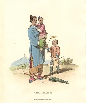 China - plate 44 - A Nursery Maid and Two Children