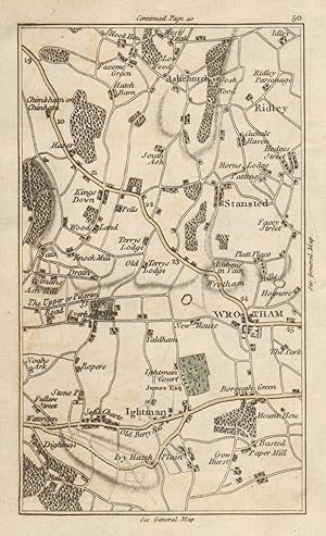 [Map section 50] This antique map section contains all or part of the following modern suburbs/to...