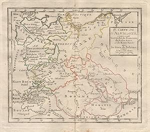 Immagine del venditore per II. Carte d'Alemagne, comprenant les Cercles de Franconie, de Basse Saxe et de Haute Saxe avec les Etats de Boheme venduto da Antiqua Print Gallery