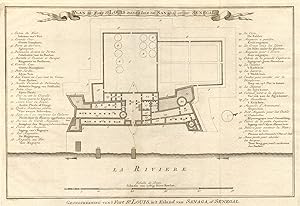 Plan du Fort S. Louïs dans IIsle de Sanaga ou du Sénégal [Plan of Fort St. Louis in an island of...