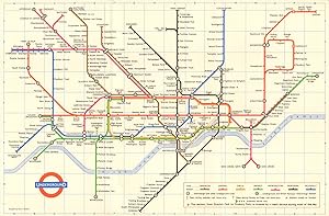 London Transport - Diagram of lines - 1966 [866/2378Z/500M (R)]
