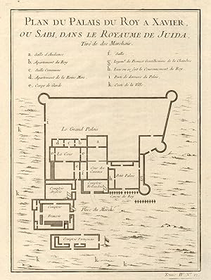 Plan du Palais du Roy à Xavier ou Sabi, dans le Royaume de Juida, tiré de des Marchais [Plan of t...