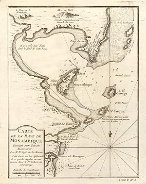 Carte de la Baye de Mozambique, dressée sur divers manuscrits [Map of Mossuril Bay & Mozambique i...