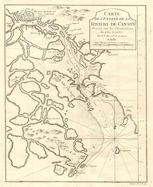 Carte de lentrée de la Rivière de Canton, dressée sur les Observations les plus recentes [Map of...
