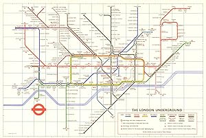 Seller image for London Transport - Diagram of lines - Number 1 1975 - 5.75/2315M/1,000M for sale by Antiqua Print Gallery